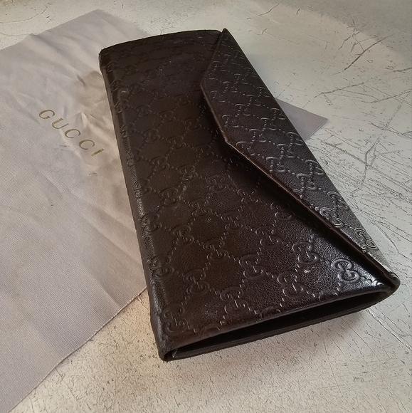 Gucci EUC Guccissima collapsible sunglass case w/original cleaning cloth. - Picture 7 of 11